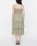 SIXDO Polka Dot Spaghetti Strap Maxi Chiffon Dress